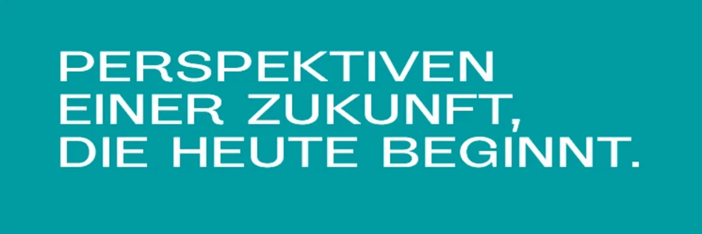Ein Plakat in blau mit Schrift.