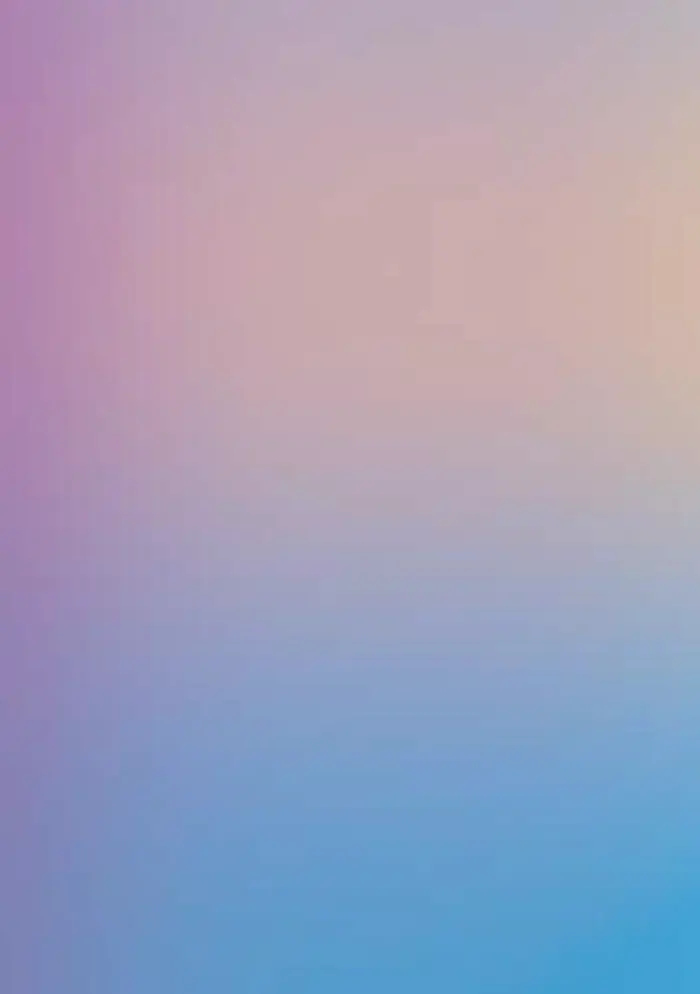 Abstraktes Bild, in dem Blau, Orange und Lila ineinander fließen