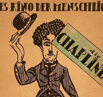 Buchcover mit Charlie Chaplin als Zeichnung