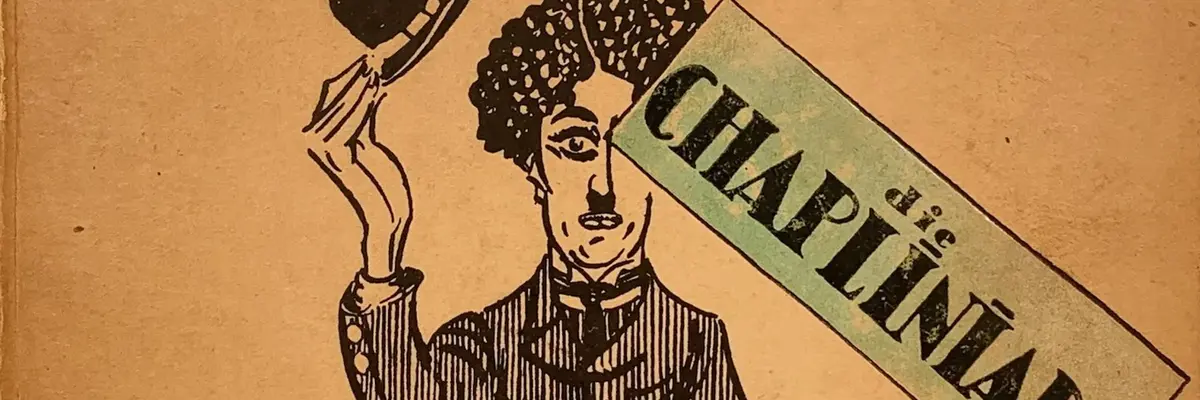 Buchcover mit Charlie Chaplin als Zeichnung